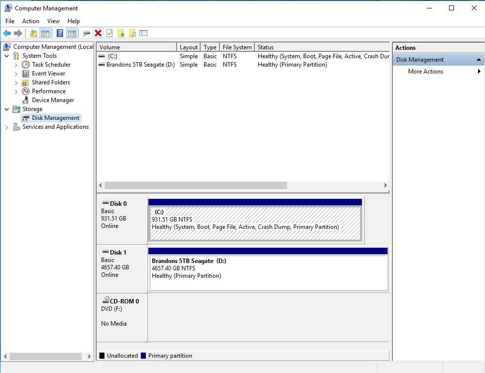 HDD Not Showing in Disk Management / This PC(Upgraded to SSD) Tom's Hardware Forum